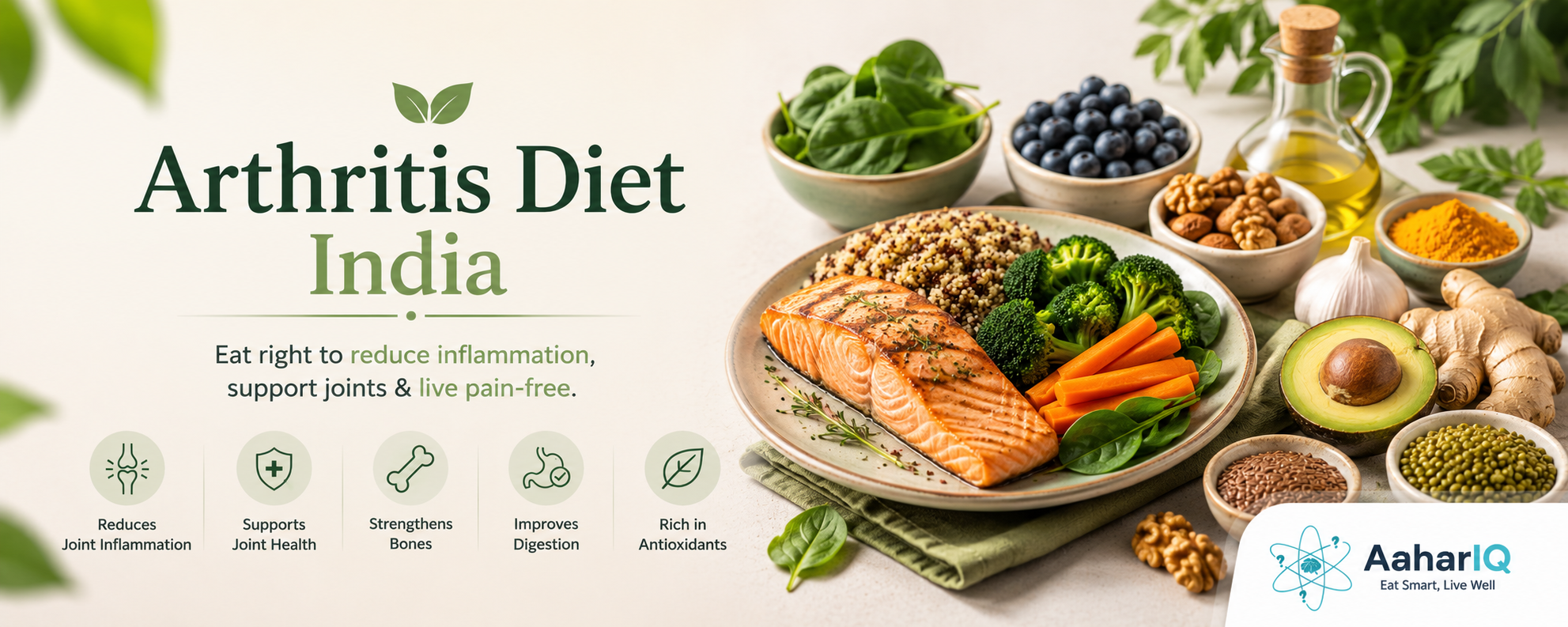Arthritis Diet India 2026 | Joint Pain Diet | Anti-Inflammatory Foods | AaharIQ — AaharIQ Food Safety