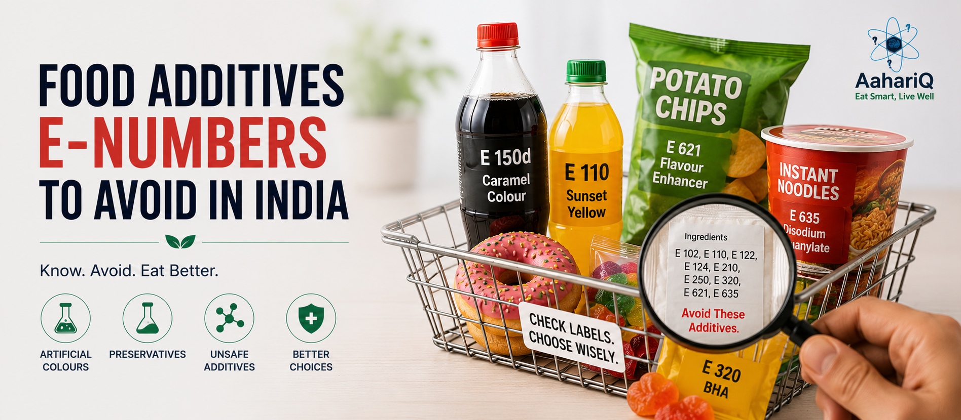 Food Additives E-Numbers India 2026 | What to Avoid | AaharIQ — AaharIQ Food Safety