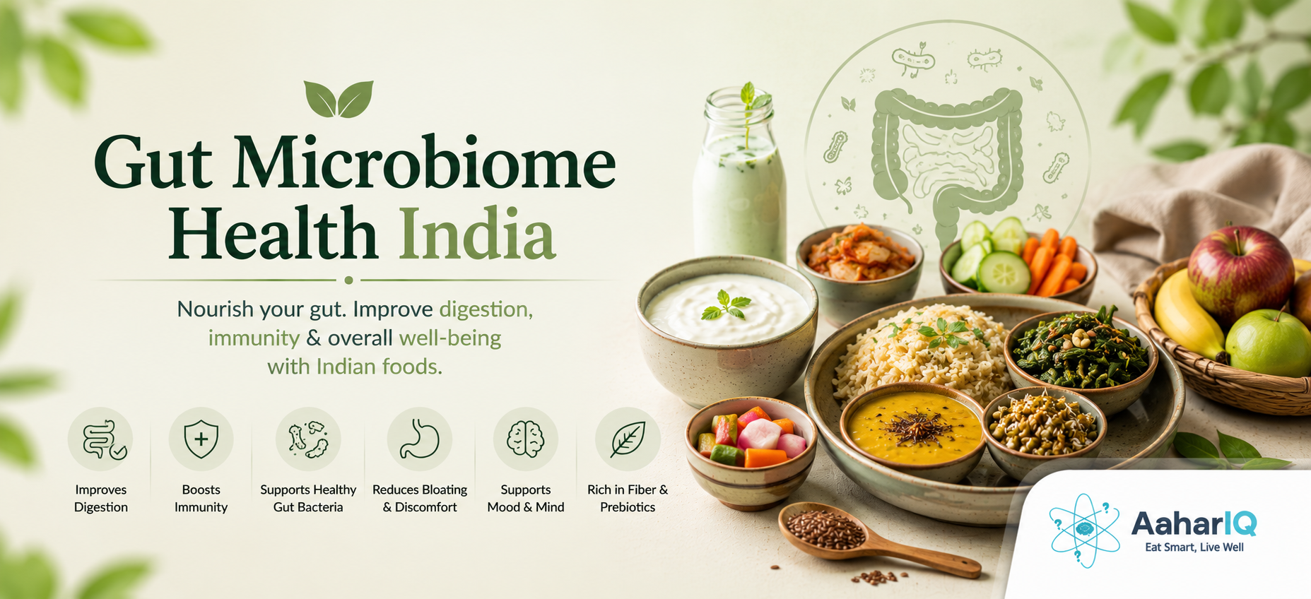 Gut Microbiome India 2026 | Improve Gut Health | Fermented Foods | AaharIQ — AaharIQ Food Safety