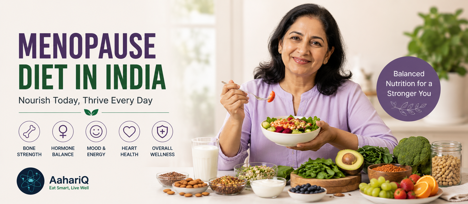 Menopause Diet India 2026 | Hormones Bone Health Hot Flashes | AaharIQ — AaharIQ Food Safety